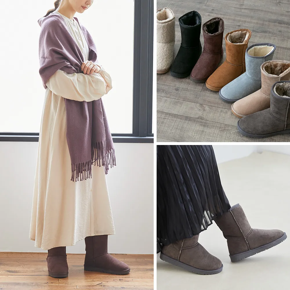 mooimooi (モーイモーイ) ショートムートンブーツ