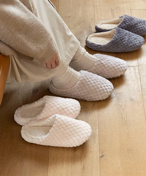もこもこ 暖かい 冬用 スリッパ ルームシューズ