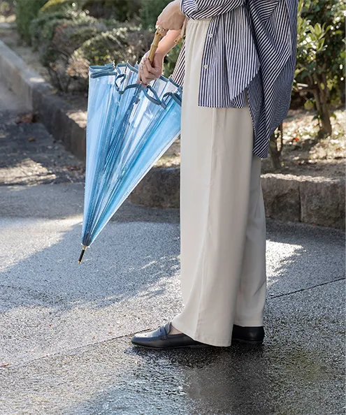 極やわ 晴雨兼用 フラット ローファー