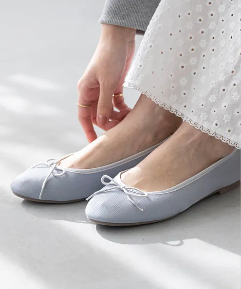 ふわカル ラウンドトゥ バレエシューズ