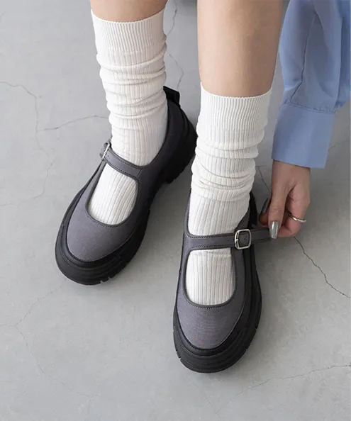 メリージェーン ストラップ厚底スニーカー