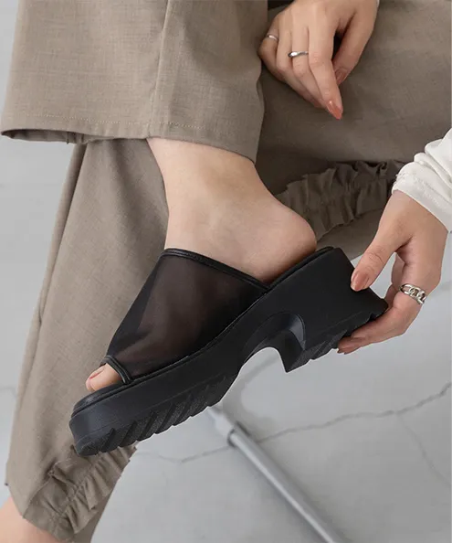 シアーチュール 厚底サンダル